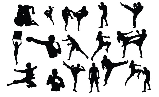 645x395 Mma Fighters Vector Pack For Adobe Illustrator