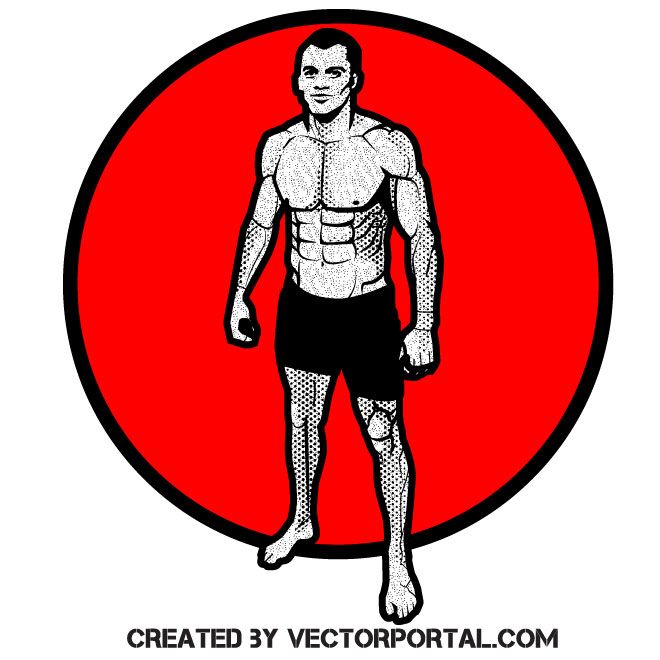 660x660 Mixed Martial Arts Fighter Vector Image Sports Free Vectors