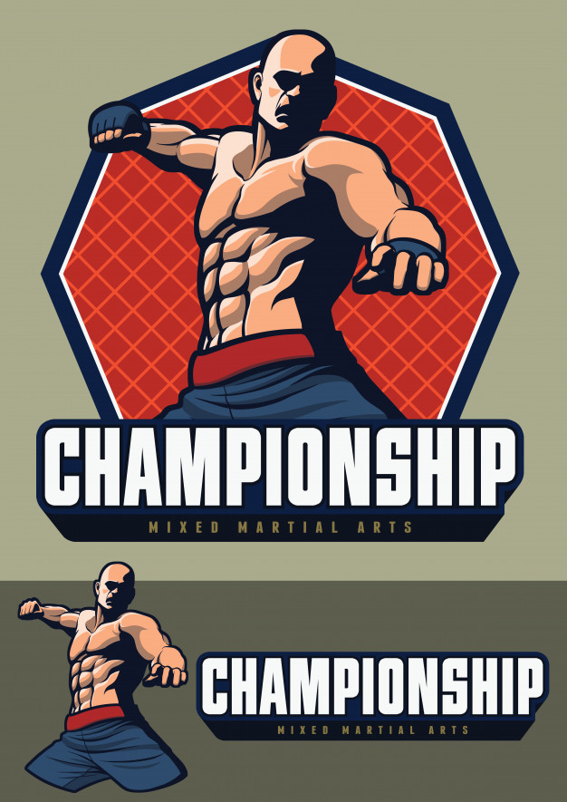 626x885 Mma Fighter Design For Badge And Logo Vector Premium Download