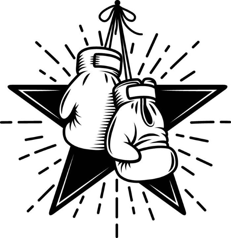 794x821 Boxing Logo Gloves Star Fight Fighting Fighter Mma Mixed Etsy