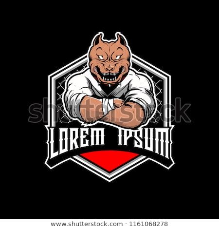 450x470 Animal Character Pitbull Martial Arts Athlete Mma Logo Template