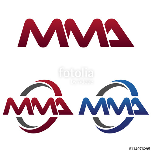 500x500 Modern Letters Initial Logo Vector Swoosh Red Blue Mma Stock