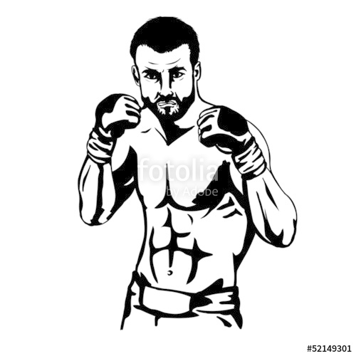 500x500 Mma Fighter Line Stock Image And Royalty Free Vector