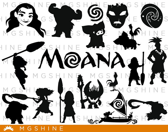 Moana For Cricut, Silhouette 570x450 Moana For Cricut, Silhouette