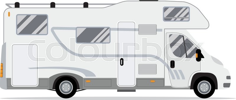 800x338 Rv Mobile Home Truck Traveler Truck Stock Vector Colourbox