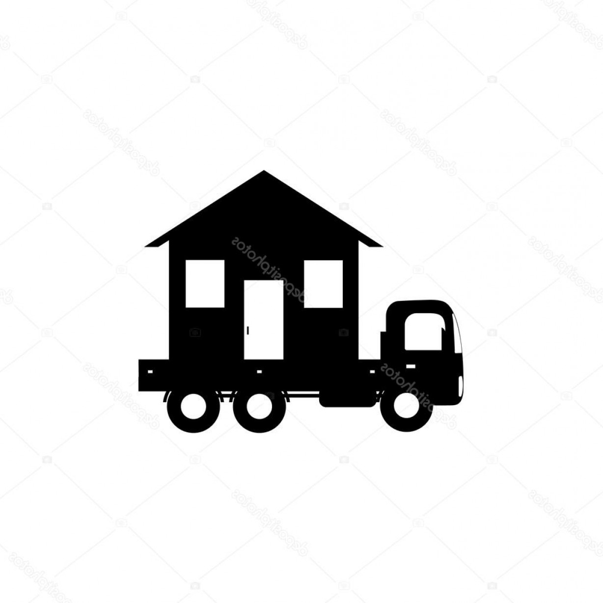 1228x1228 Stock Illustration Vector Icon Mobile Home Soidergi