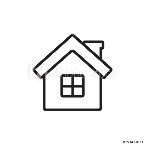 500x500 Home Vector Icon For Web, Mobile Applications And Print Media