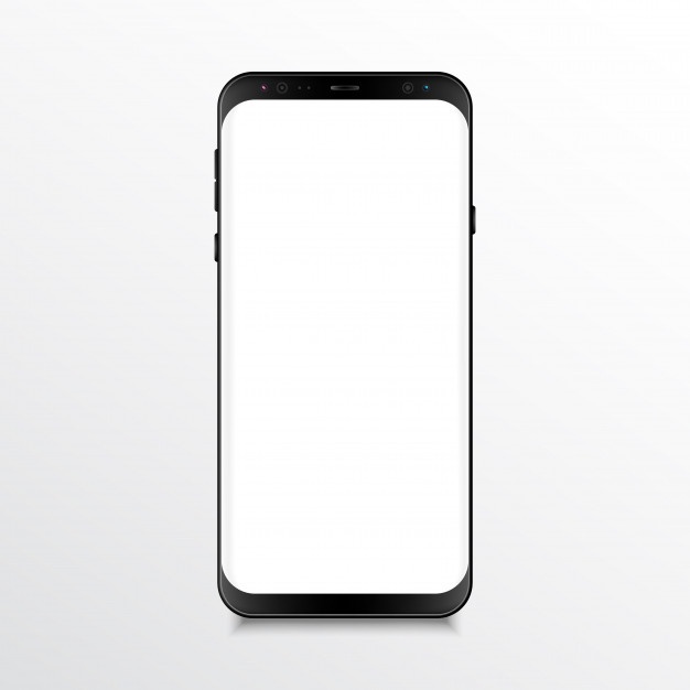 626x626 White Mobile Phone Vector Template Vector Free Download