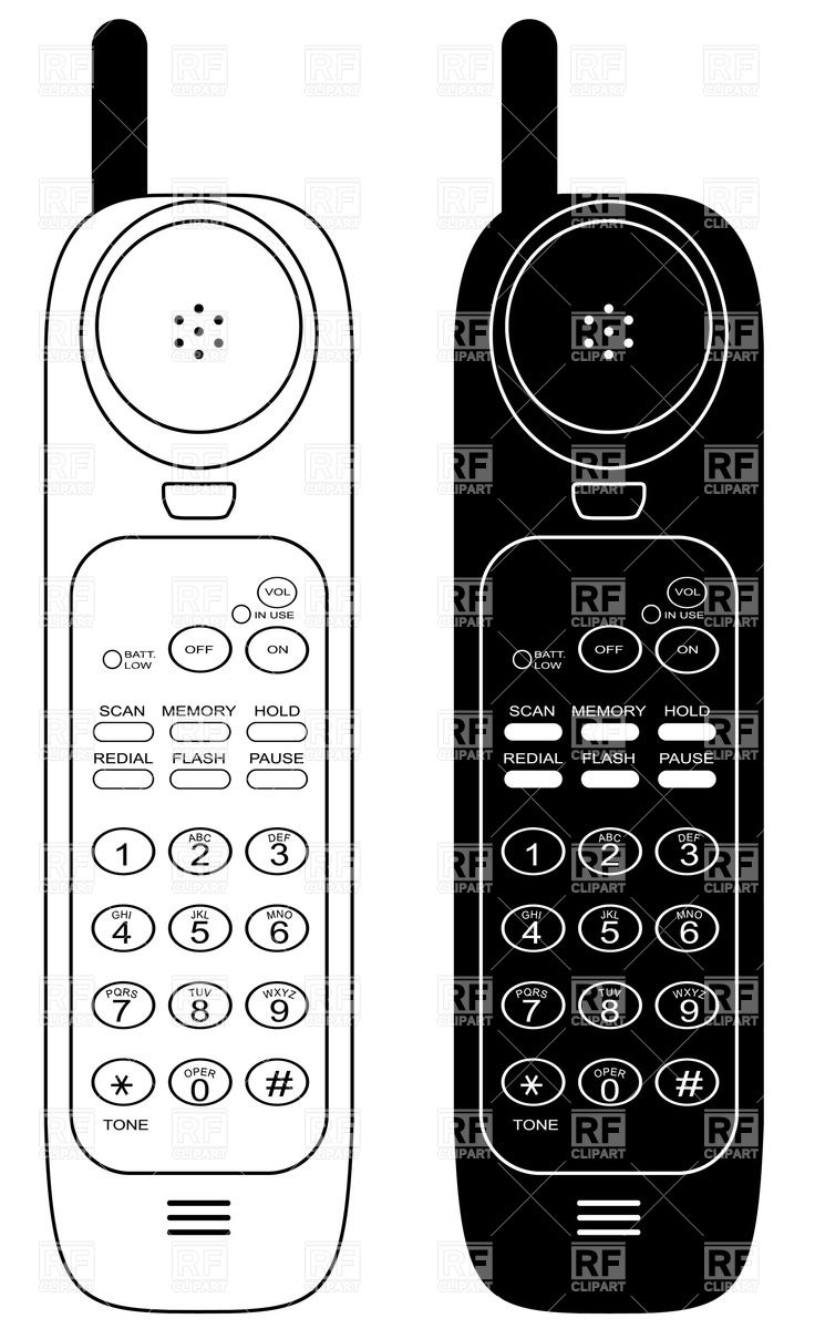 736x1200 White And Black Wireless Phone Vector Image Of Technology Boroda