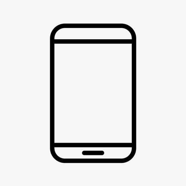 640x640 Smartphone Line Black Icon, Smartphone, Phone, Mobile Png
