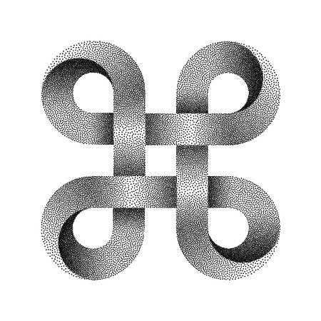 Stippled Bowen Knot Sign Command Key Symbol Made Of Mobius Strip 450x450 Stippled Bowen Knot Sign Command Key Symbol Made Of Mobius Strip