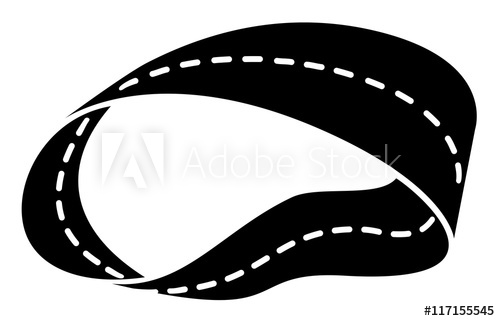 The Road Passing Along Mobius Strip, White And Black Vector Image 500x321 The Road Passing Along Mobius Strip, White And Black Vector Image
