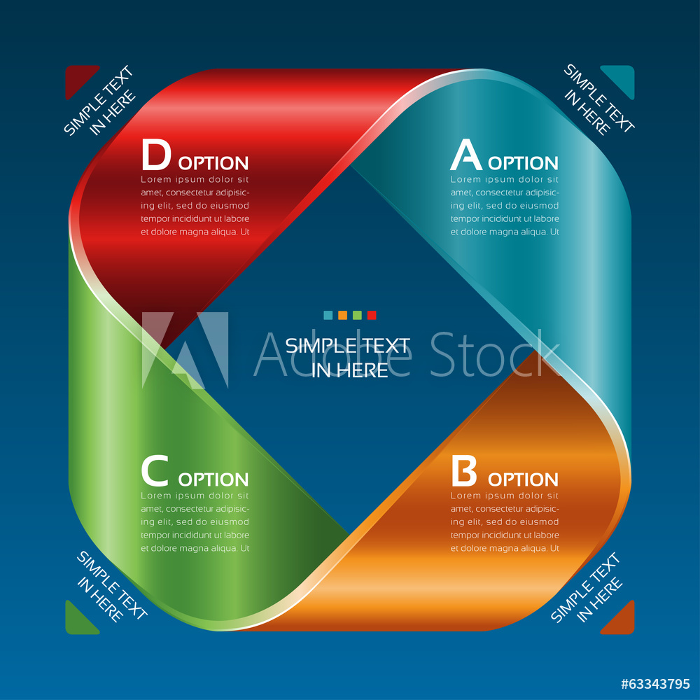 1000x1000 Photo Art Print Mobius Strip Of Paper Vector Option Infographic