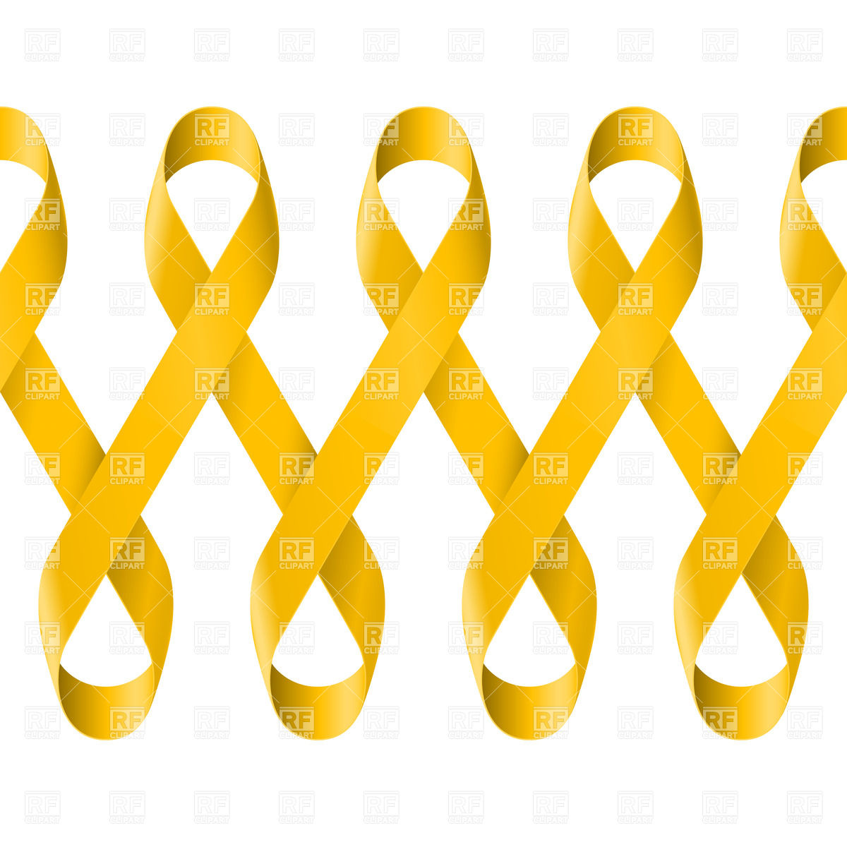 1200x1200 Yellow Mobius Strip Pattern On White Background Vector Image