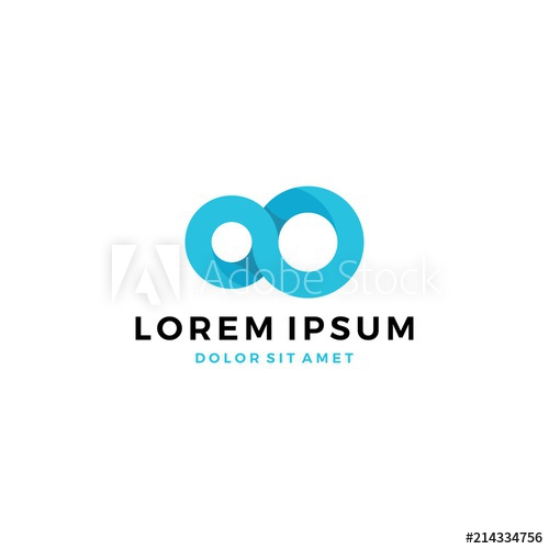 500x500 Infinity Mobius Logo Template Vector Icon Illustration