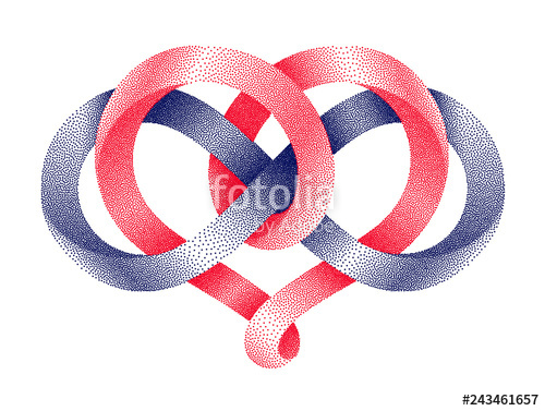 500x377 Heart With Infinity Symbol Of Stippled Mobius Strip Eternal Love