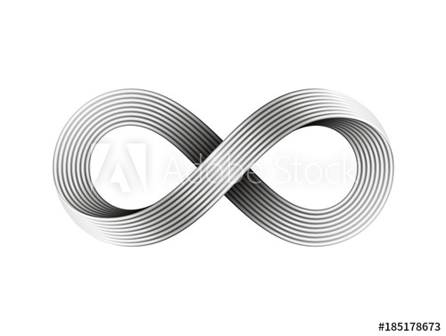 500x377 Infinity Sign Made Of Metal Wire Mobius Strip Symbol Vector