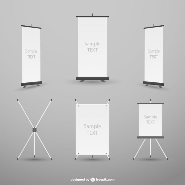 Rollup Mockup Collection Vector Free Download 626x626 Rollup Mockup Collection Vector Free Download