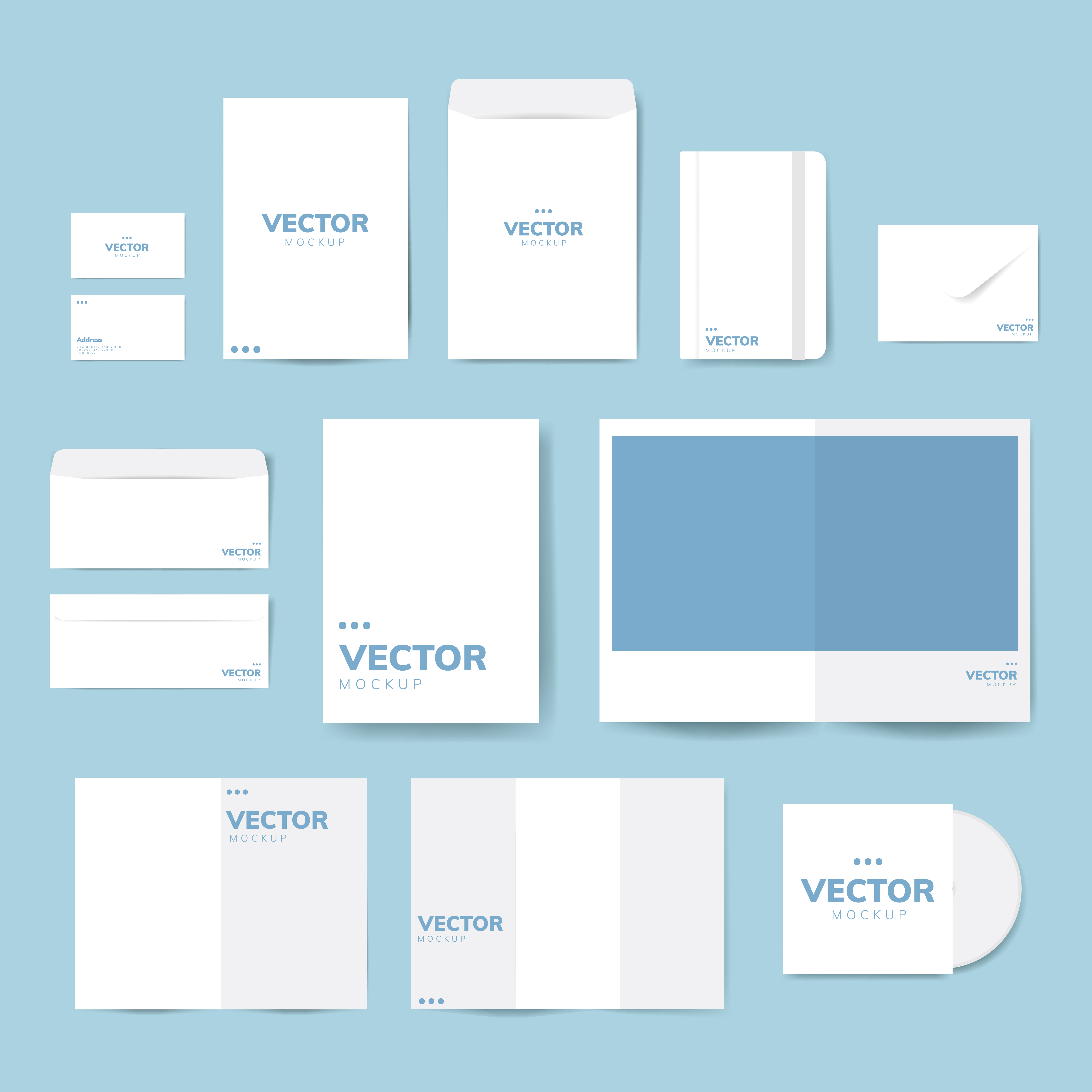 Set Of Printing Material Designs Mockup Vector 5001x5001 Set Of Printing Material Designs Mockup Vector