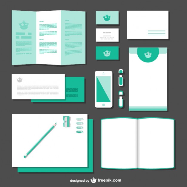 White And Green Branding Mock Up Vector Free Download 626x626 White And Green Branding Mock Up Vector Free Download