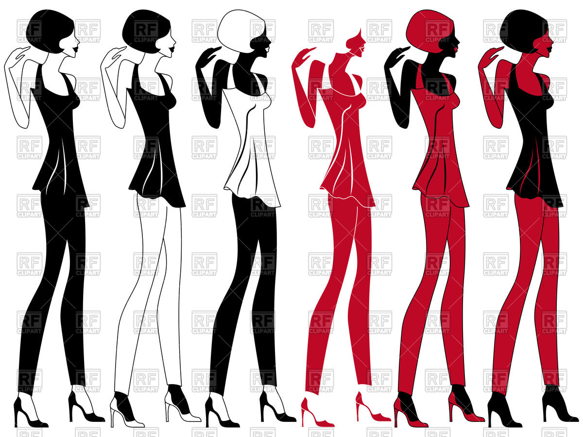 1200x900 Fashion Model's Silhouette Vector Image Of People Natareal