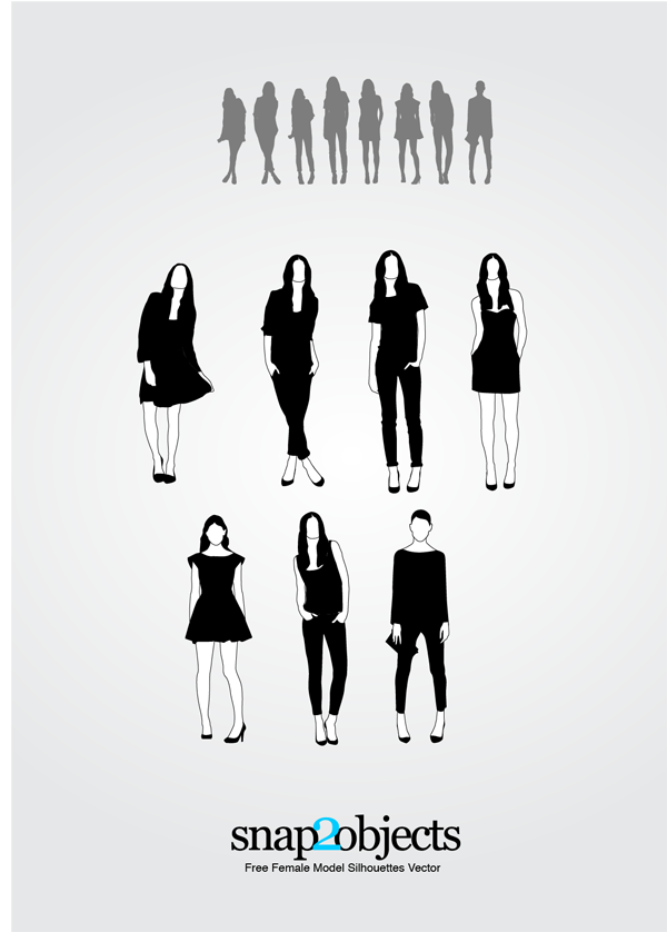 600x838 Free Free Female Model Silhouettes Vector Pack