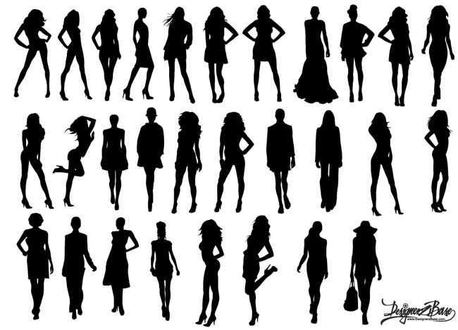 650x468 Vector Fashion Model Silhouettes