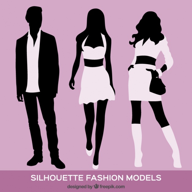 626x626 Fashion Model Silhouette Vector