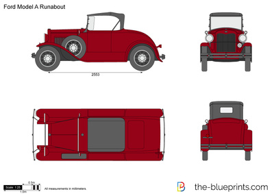Ford Model T Runabout Vector Drawing 400x283 Ford Model T Runabout Vector Drawing