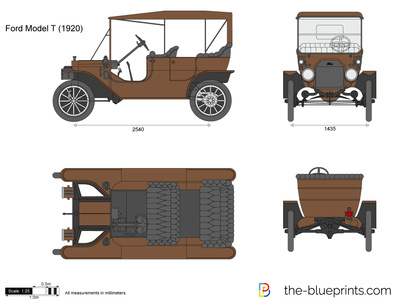 Ford Model T Vector Drawing 400x301 Ford Model T Vector Drawing
