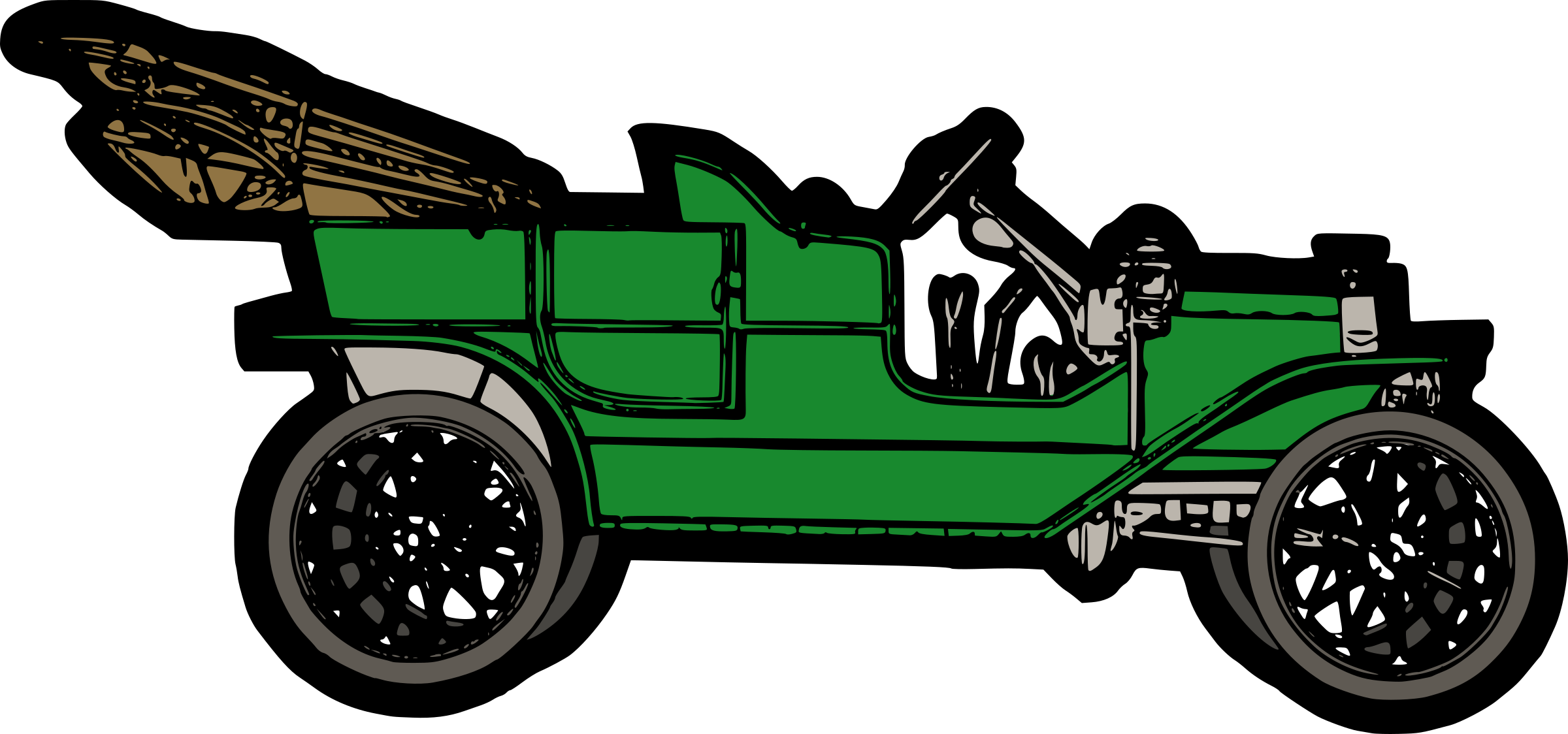 Green Ford Model T Vector Clipart Image 2400x1124 Green Ford Model T Vector Clipart Image