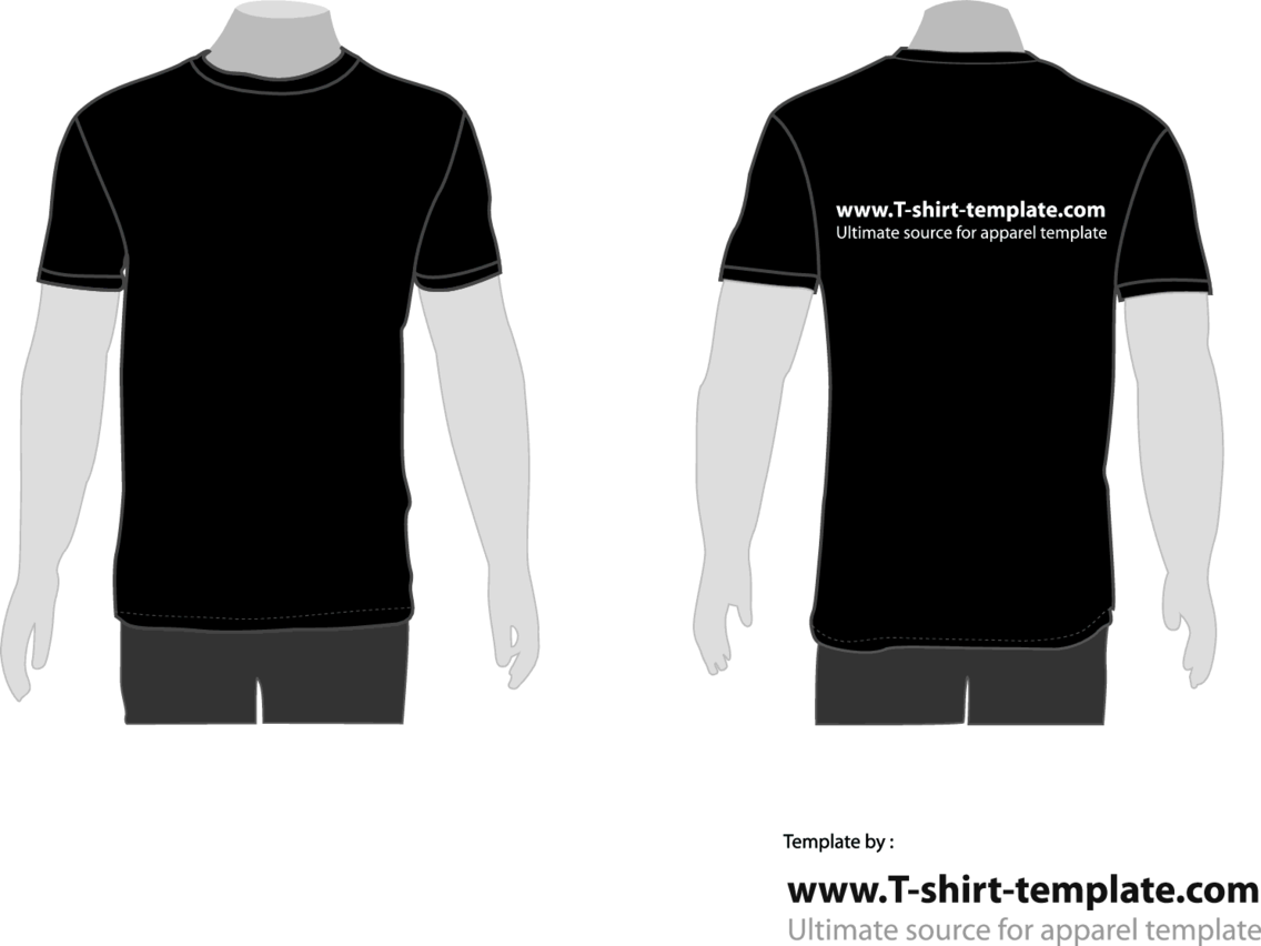 1136x852 Vector Model T Shirt Template Front Back Freevectors