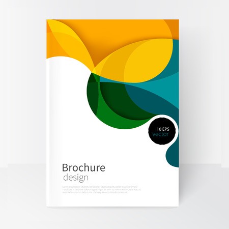 450x450 Vector White Business Brochure Cover Template Modern Abstract