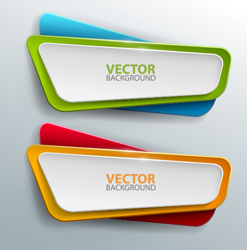 500x506 Modern Layered Banners Vector Material Free Download