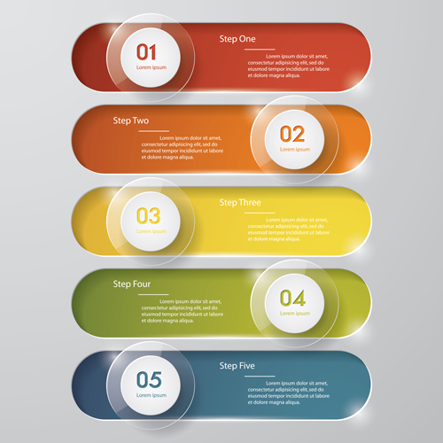 500x500 Numbered Banners Modern Template Vector Free Download