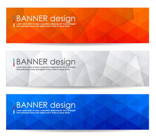 500x443 Polygonal Modern Banner Vector Set Free Download