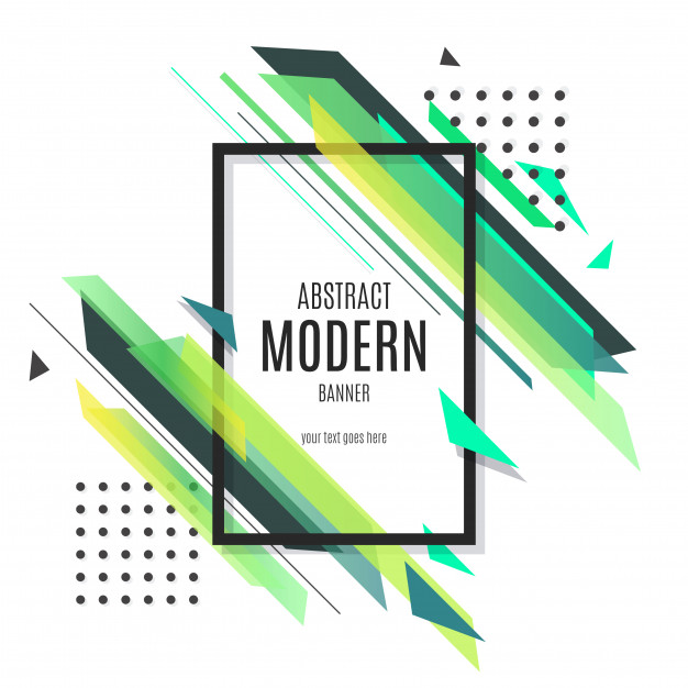 626x626 Abstract Green Modern Banner Vector Free Download