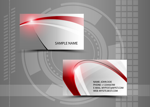 Modern Style Abstract Business Cards Vector Free Download 500x358 Modern Style Abstract Business Cards Vector Free Download