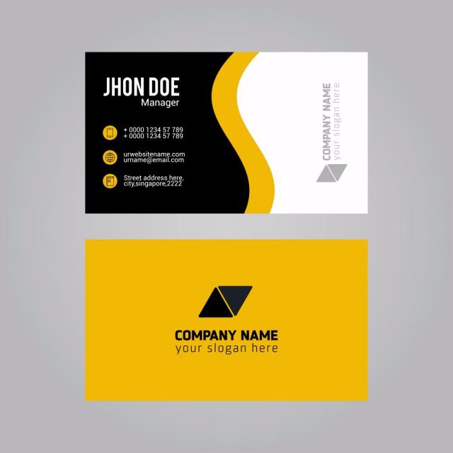Modern Clean And Creative Business Card Vector Template Template 640x640 Modern Clean And Creative Business Card Vector Template Template