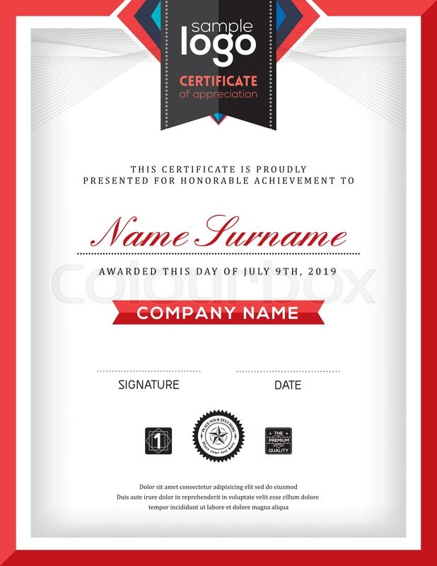 Modern Certificate Abstract Graphic Stock Vector Colourbox 618x800 Modern Certificate Abstract Graphic Stock Vector Colourbox