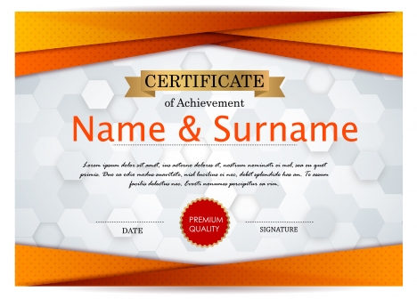 Achievement Certificate Design With Bokeh Background Vectors Stock 468x336 Achievement Certificate Design With Bokeh Background Vectors Stock