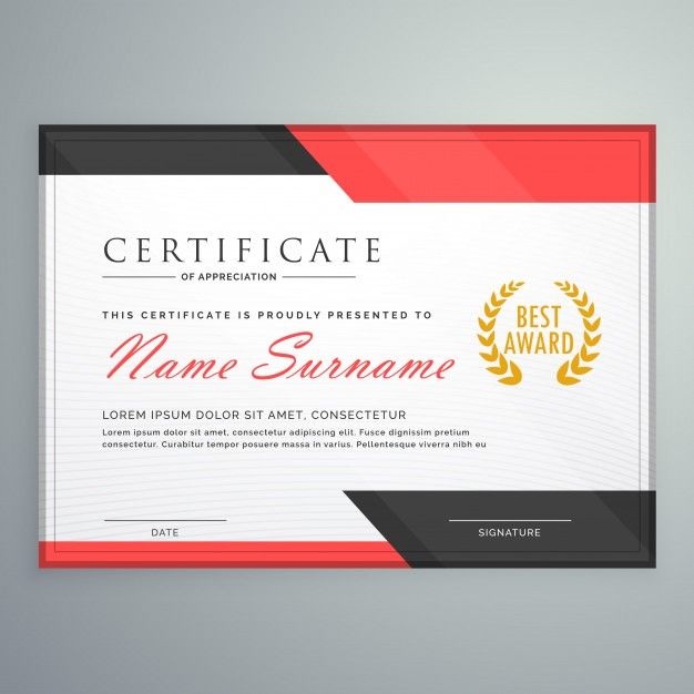 Modern Certificate Design Vector at Vectorified.com | Collection of ...