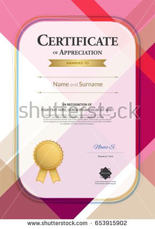 Portrait Modern Certificate Of Appreciation Template With Modern 318x470 Portrait Modern Certificate Of Appreciation Template With Modern