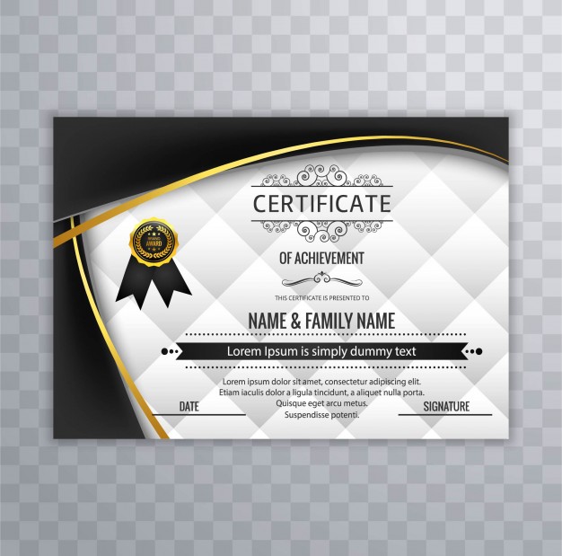 With Black Wavy Forms Modern Certificate Design Vector Free Download 626x619 With Black Wavy Forms Modern Certificate Design Vector Free Download