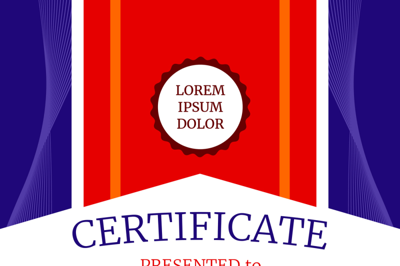 800x533 Modern Award Certificate Vector Template