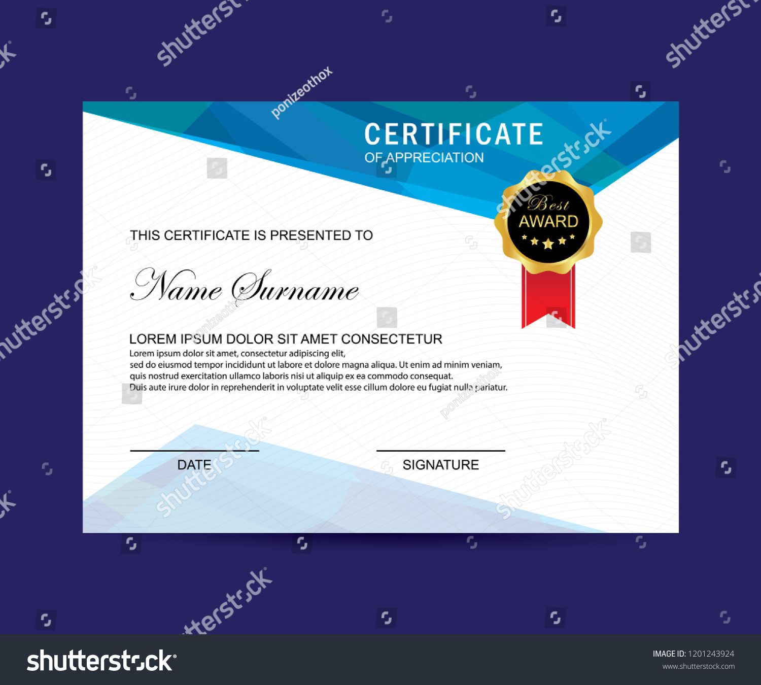 1500x1350 Modern Certificate Vector Modern Certificate Vector Abstract