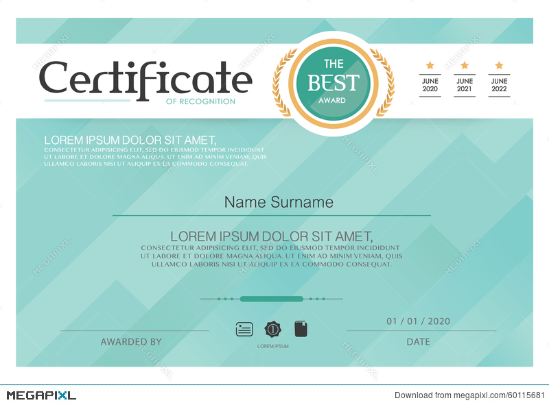 800x591 Blue Certificate, Vector Certificate Template,modern Style
