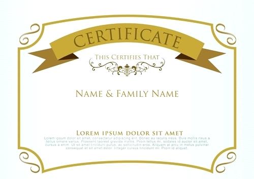 500x353 Certificate Vector Template Modern Design