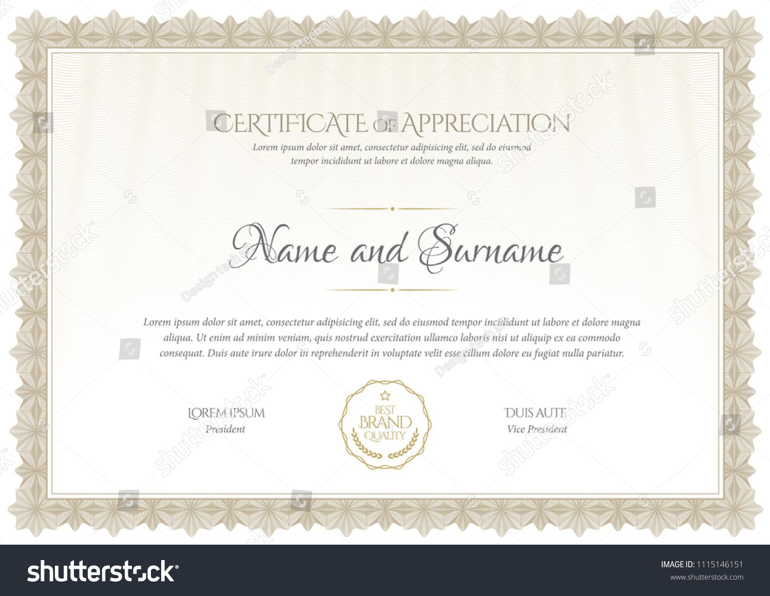 1500x1161 Certificate Template Diploma Of Modern Design Or Gift Certificate