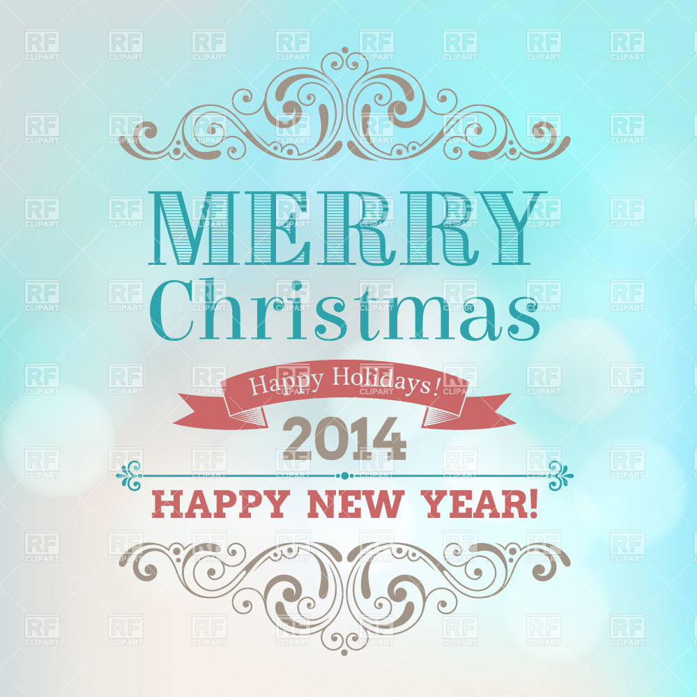 Modern Christmas And New Year's Greeting Card On Blue Defocused 1000x1000 Modern Christmas And New Year's Greeting Card On Blue Defocused